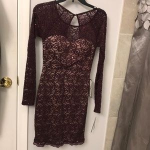 Maroon party dress